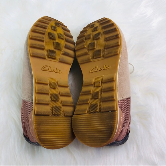 Clarks Pink, Mauve & Grey Retro Sneaker Sz 6 - Picture 8 of 16